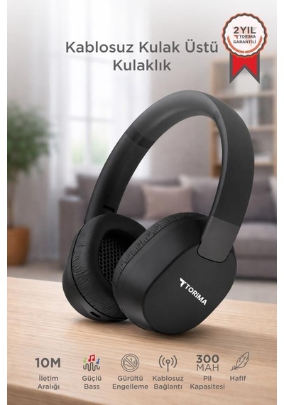 Bluetooth Kulaklık Kulak Üstü Kablosuz Kulaklık Hd50 Siyah Dinleme Aracı Kişisel Aksesuar