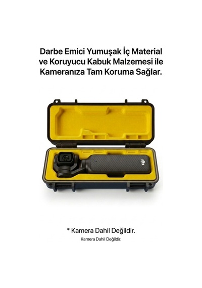 Djı Osmo Pocket 4 Uyumlu İçi Yumuşak Taşıma Kutusu Dayanıklı Çanta Siyah