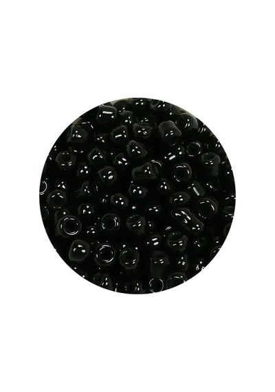 Dökme Cam Kum Boncuk 8/0 3 Mm - 20 Gram - Parlak Siyah - Bnc170