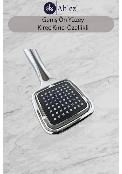 Elite Kare Duş Başlığı , Örgülü Lüks Duş Hortumu Ve Büyük Mafsal Duş Takımı Duş Seti Duş Seti Plasti Renkli