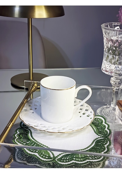 Majestik Yeşil Dalgalı Nakış Peçete 2'li Set 15x15cm Premium Kokteyl Sunum Peçetesi Çok Renkli