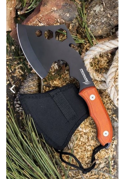 Proware Outdoor Fonksiyonel Ahşap Gövdeli Kamp Baltası 27 Cm Kahverengi