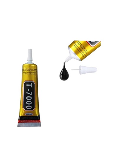 T-7000 50 Ml Süper, Cam, Kumaş, El Sanatı, Yapıştırıcı, Yapboz, Tutkal Onarıma Uygun Çok Amaçlı Yüksek Performanslı Endüstriyel Tutkal Yarı Sıvı Siyah Yapışkan 50 Ml, 1 Paket