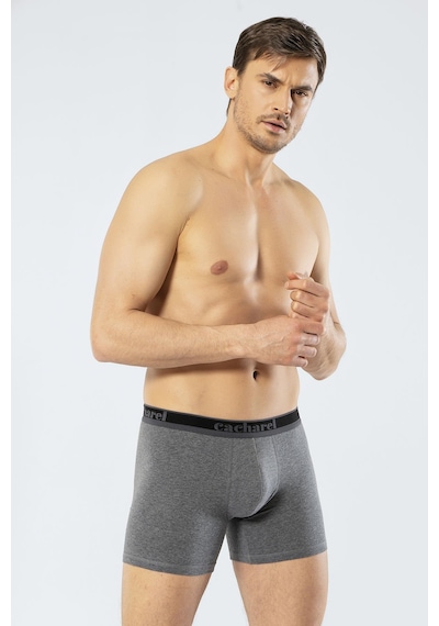 Cacharel Erkek Uzun Paçali 3'lü Boxer 1338/siyah-gri-antrasit Çok Renkli