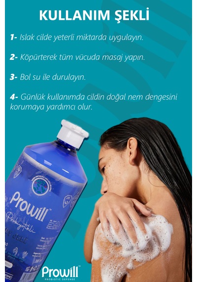 Prowill Okaliptus Probiyotikli Duş Jeli 1 L