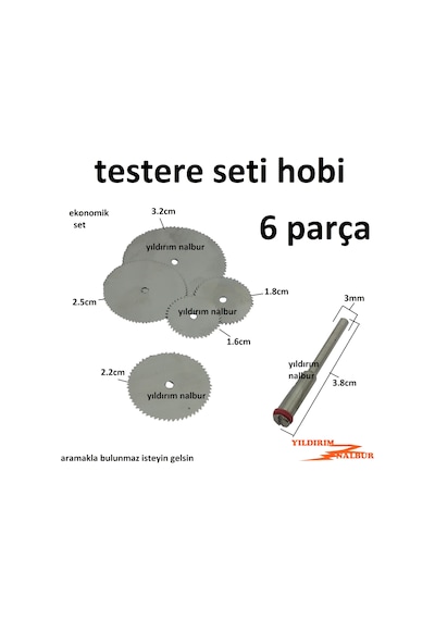 Mini Kalıpçı Testere Seti 6 Parça Hobi Daire Testere Set
