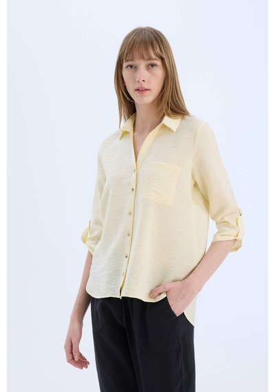 DeFacto Regular Fit Basic Düz Uzun Kollu Gömlek M9407AZ25SPYL496