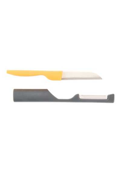 Vallettaa Delos 2'li Paslanmaz Çelik Bıçak Ve Soyacak Seti - Renkli - 23x5,5 Cm Çok Renkli