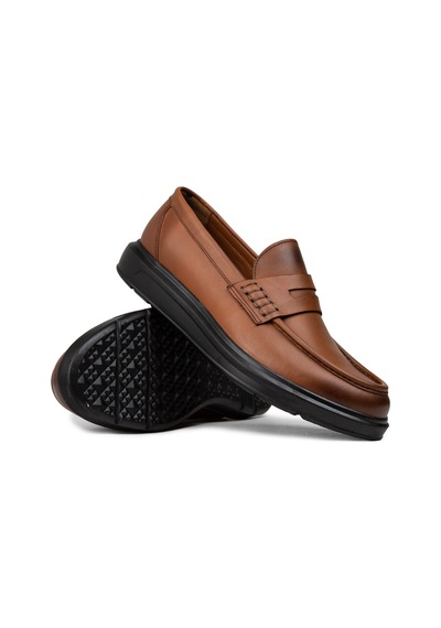 Deery Erkek Hakiki Deri Taba Renk Loafer Ayakkabı - 02000mtbap01 Taba