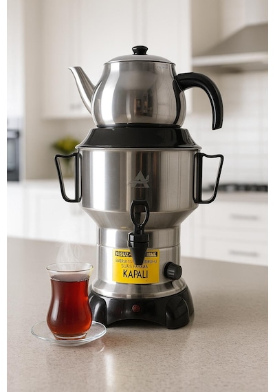 4,5 Litre Çay Semaveri Gizli Rezistans Elektrikli