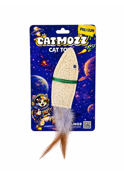 Catmozz Premium Doğal Lifli Balık Oyuncak
