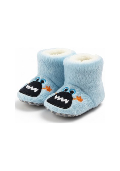 Pufien Çocuk Panduf, Bebek Ev Botu, Hayvan Desenli Sevimli Nakışlı Bebek Panduf - Mikrop Çok Renkli