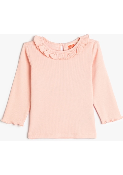 Koton Basic Tişört Uzun Kollu Fırfır Detaylı Bisiklet Yaka Pamuklu Pembe 4wmg10027ak 4WMG10027AK274 Pembe Koton Basic Tişört Uzun Kollu Fırfır Detaylı Bisiklet Yaka Pamuklu Pembe 4wmg10027ak 4WMG10027AK274 Pembe