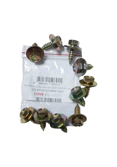 Kendinden Pullu Koç Vidası Sarı 6,3x19 311821143 Opel 12138530118 Bmw Ford 10 Adet 15008 M22 x 170