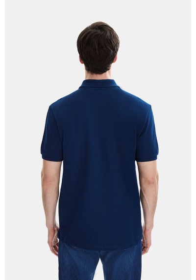 Backandbond Lacivert Regular Fit Örme Polo Yaka Tişört