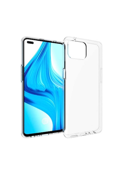 Noktaks - Oppo Reno 4 Lite Uyumlu - Kılıf Şeffaf Soft Slim Fitt Süper Silikon Kapak - Şeffaf