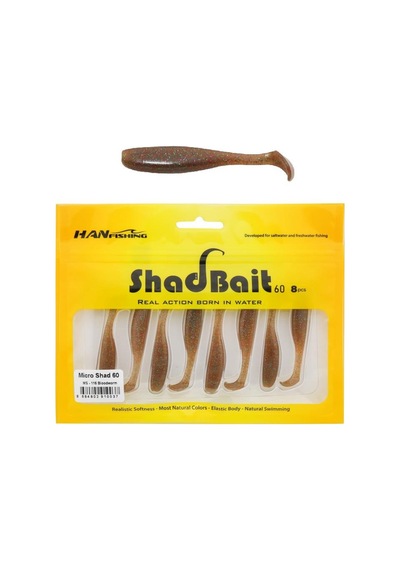 Hanfish Shad Bait 60 6cm 1.4gr Lrf Silikon Yem 8 Adet Ms116 Bloodworm