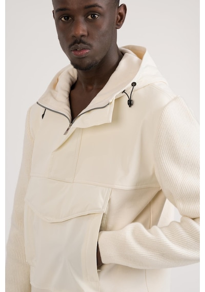 Giotelli Regular Fit Kapşonlu Kanguru Cepli Sweatshirt krem