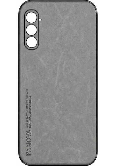 Microcase Samsung Galaxy S26 İle Uyumlu Luxury Leather Series Deri Desenli Plastik Koruma Kılıf - Al8125 Gri