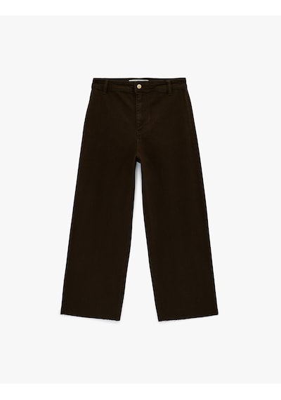 Koton Normal Bel Rahat Kalıp Kesik Paça Jean Pantolon - Culoette Jean Kahverengi 6sal40004mw Kahve Koton Normal Bel Rahat Kalıp Kesik Paça Jean Pantolon - Culoette Jean Kahverengi 6sal40004mw Kahve