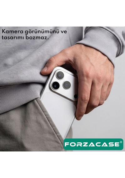 Forzacase İphone 18 Pro Max İle Uyumlu Tam Kaplayan Çerçeveli Kamera Lens Koruyucu - Fc1265 Burgonya