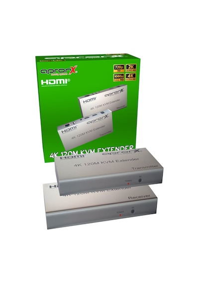 Apronx APX-120M cat5e / cat6 120 metre 4k kvm hdmi usb extender