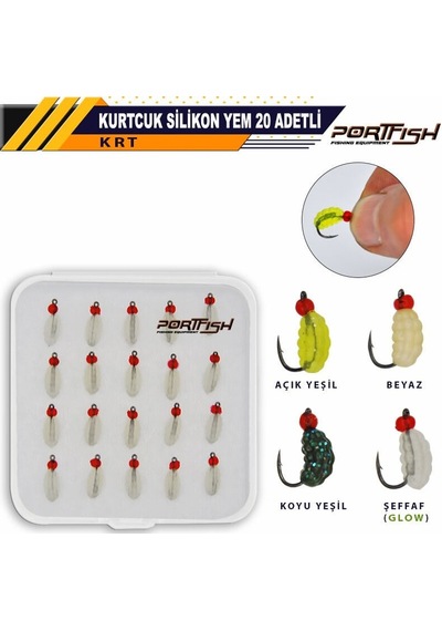 Portfish Kurtcuk Silikon Yem 20 Adetli-10278