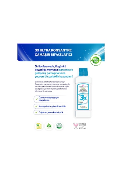 Biobellinda 3x Ultra Konsantre Çamaşır Beyazlatıcı 750 G X 2 Adet