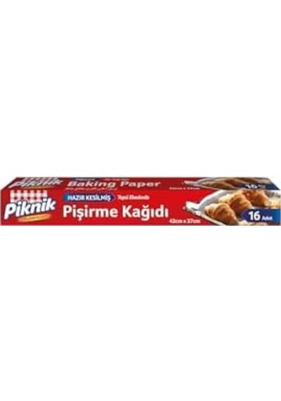Piknik Gıda Ambalaj Pişirme Kağıdı Hazır Kesilmiş 16 Adet 1455 Acı Kahve