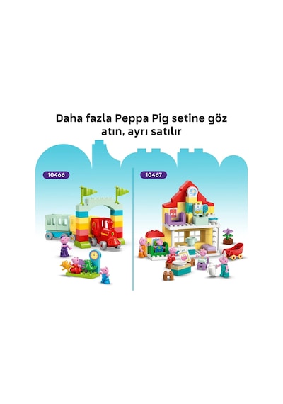 LEGO® DUPLO® Peppa Pig Traktör ve Pazar 10468 - 2 Yaş ve Üzeri Çocuklar için Figür İçeren Eğitici Oyuncak Yapım Seti (18 parça)