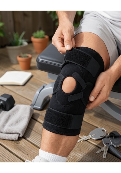 Ligamentli Dizlik Açık Patella Ayarlanabilir Prtligamentdizlik-3 Siyah