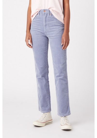 Wrangler Wild West Fit Yüksek Bel Kadife Lila Esnek Pantolon W2H2A2X4Q Açık Mavi