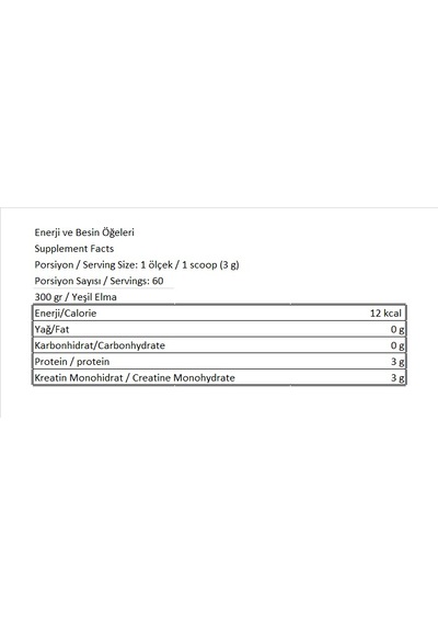 Conlast Creatine 300g Yeşil Elma