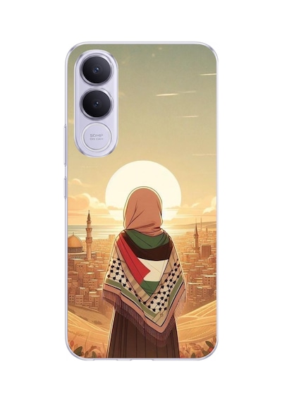 Vivo V70 Fe Uyumlu Filistine Özgürlük Kız Baskılı Silikon Kılıf Renkli