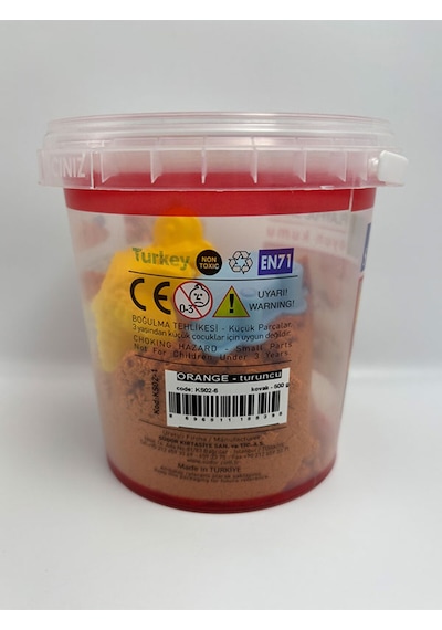 Kinetik Kum Kırmızı Renk 500 Gr Turuncu