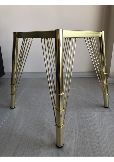 Metal, 40 Cm Gold Kaplama Sandalye Ayağı 2 Adet