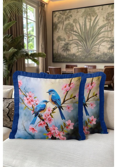 Kuş Çiçekli Bahar Desen Saçaklı Yastık Kılıfı - Sakura Pembe Lacivert Püsküllü Kırlent Kılıfı Kadim Atlas Aura Kuş Çiçekli Bahar Desen Saçaklı Yastık Kılıfı - Sakura Pembe Lacivert Püsküllü Kırlent Kılıfı Kadim Atlas Aura