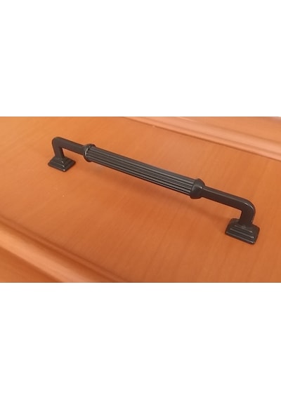 Mobaksaksesuar Kare Ayaklı Sütun Boru Kulp Siyah 160 Mm