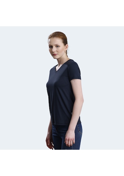 Slazenger PERICAS Kadın V Yaka Koyu Gri Tişört