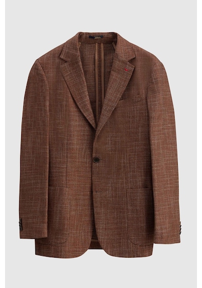 D's Damat Ds Damat Slim Fit Camel Armürlü Keten Karışımlı Kumaş Ceket 0hf04jb04436m C01