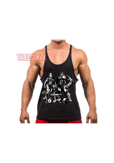 Tarzsokak Gym Tank Top Fitness Sporcu Atleti Gym66 Siyah
