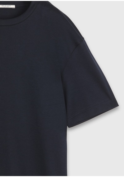 Ramsey Lacivert Düz %100 Pamuk T-shirt lacivert navy Blue