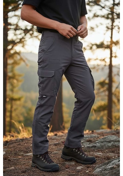 Nikbin Tactical Taktik Pantolon Outdoor Kargo Cep Esnek Ve Hafif Malzeme Likrali Mevsimlik -füme Füme