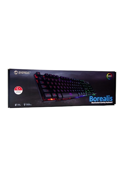 Everest KB-188 Borealis Usb Kablolu Gökkuşağı Aydınlatmalı Gaming Q Klavye