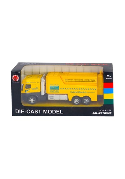 1:60 Çekbırak Çöp Aracı Sarı Çok Renkli