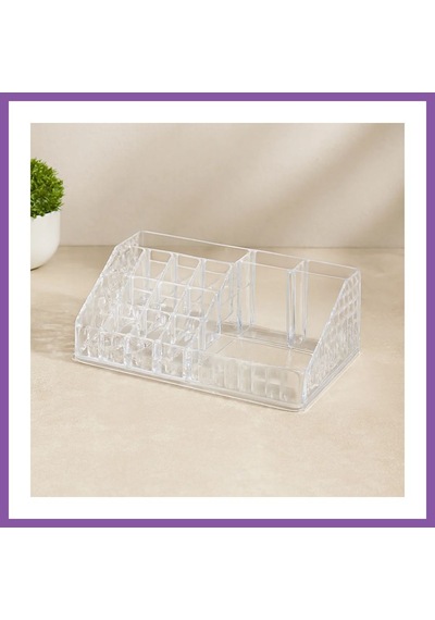 Bezos Mika Kristal 16 Bölmeli Makyaj Organizer 12.5x22x7.7 Cm Bzoshb Çok Renkli