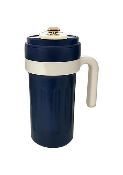 304 Paslanmaz Çelik 700 Ml Kulplu Derece Göstergeli Termos Bardak Mug - Al5023 Yeşil Çok Renkli