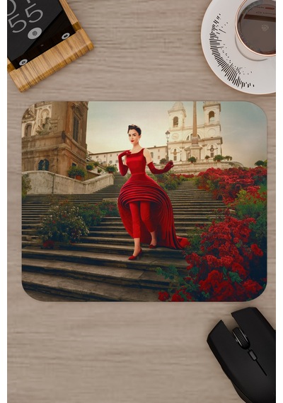 Emily İn Paris V2 22x18 Gaming Kauçuk Kaymaz Taban Mouse Pad Fare Altlığı