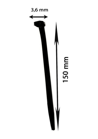 Şahnet 3,6x150 Mm Siyah Kablo Bağı Çırt Kelepçe 100 Adet - Plastik Kablo Toplama Bağı