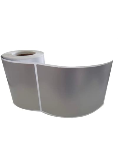 200'lü Sarım Tekli Silver Mat Barkod Etiketi 150 X 100